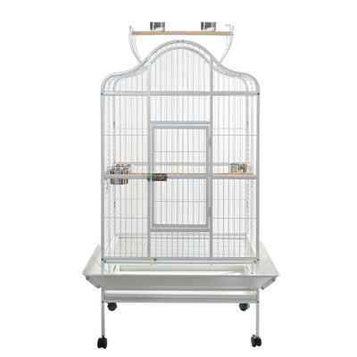 YES4PETS XL White 167cm Bird Cage Pet Parrot Aviary with Perch & Feeder