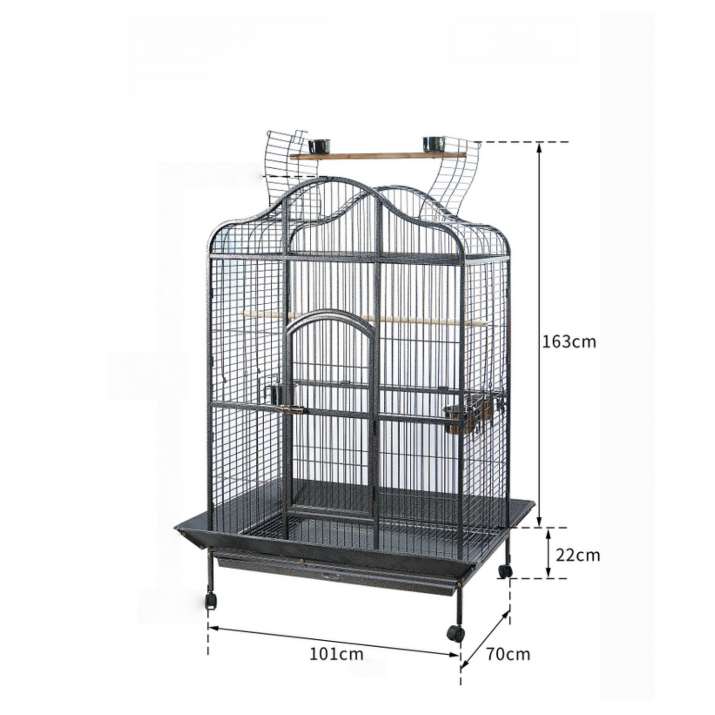 YES4PETS XL Bird Cage Pet Parrot Aviary with Perch & Feeder With Cover
