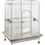 YES4PETS White XL Bird Cage Pet Parrot Aviary with Perch & Feeder