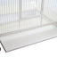 YES4PETS White XL Bird Cage Pet Parrot Aviary with Perch & Feeder
