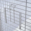 YES4PETS White Large Bird Budgie Cage Parrot Aviary Carrier With Stand & Wheel+Cover