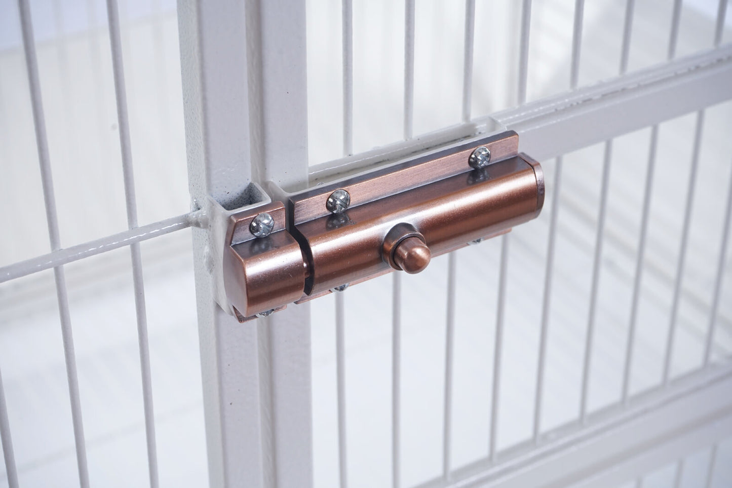 YES4PETS White Large Bird Budgie Cage Parrot Aviary Carrier With Stand & Wheel