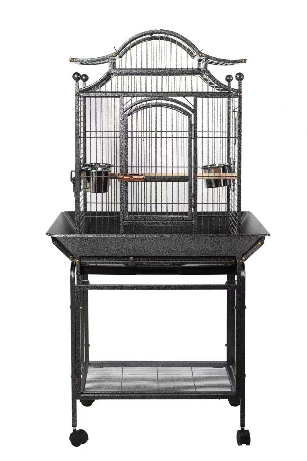 YES4PETS Large Bird Budgie Cage Parrot Aviary Carrier With Stand & Wheel