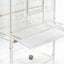 YES4PETS 135cm White Bird Cage Parrot Aviary Pet Stand-alone Budgie Perch Castor Wheels With Cover