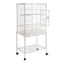 YES4PETS 135cm Bird Cage Parrot Aviary Pet Stand-alone Budgie Perch Castor Wheels