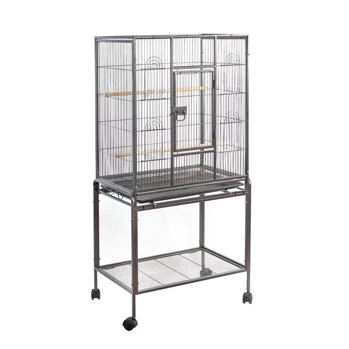 YES4PETS 135cm Bird Cage Parrot Aviary Pet Stand-alone Budgie Perch Castor Wheels With Cover