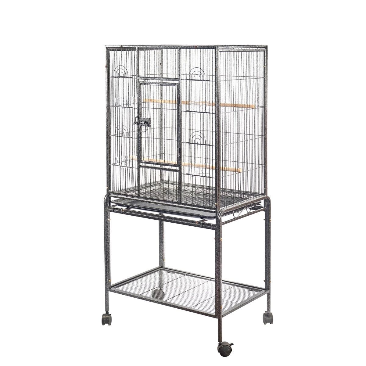 YES4PETS 135cm Bird Cage Parrot Aviary Pet Stand-alone Budgie Perch Castor Wheels With Cover
