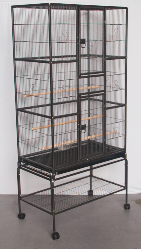 YES4PETS 174 cm Bird Cage Small Bird Parrot Budgie Aviary With Stand & Cover