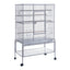 YES4PETS 140cm White Bird Cage Parrot Aviary Pet Stand-alone Budgie Perch Castor Wheels