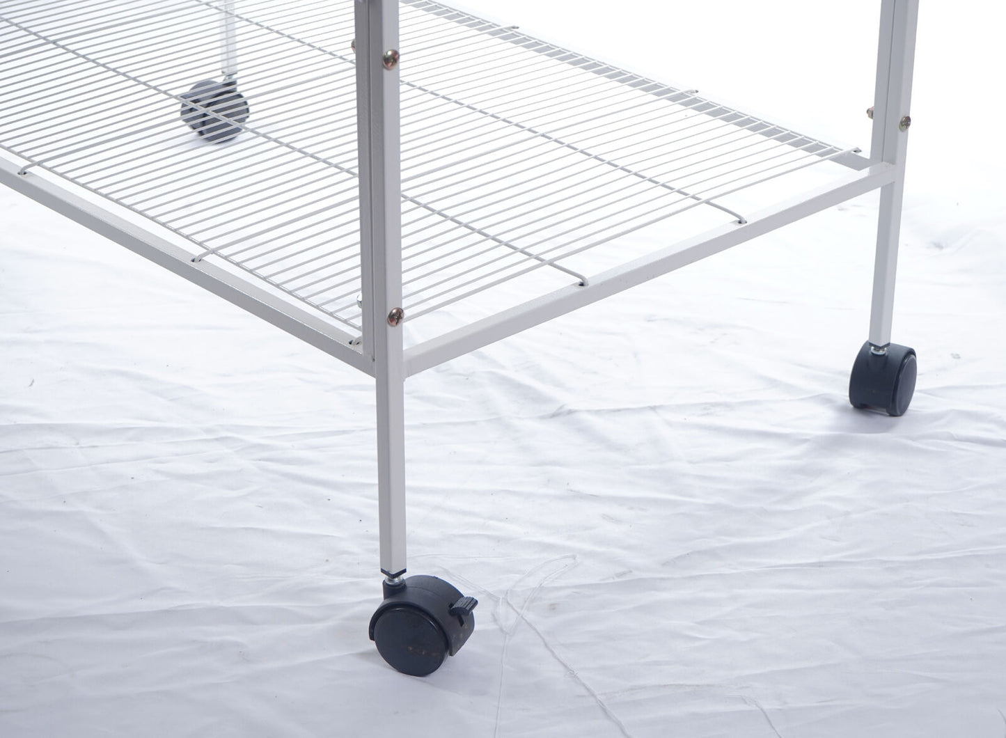 YES4PETS 140cm White Bird Cage Parrot Aviary Pet Stand-alone Budgie Perch Castor Wheels