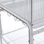 YES4PETS 140cm White Bird Cage Parrot Aviary Pet Stand-alone Budgie Perch Castor Wheels