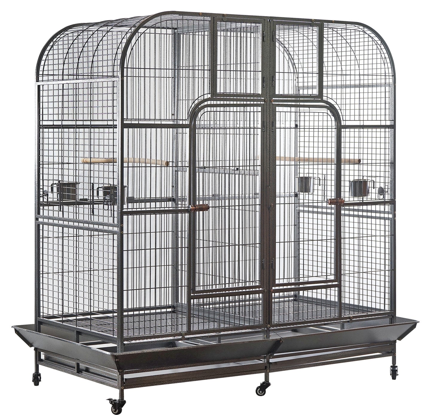 YES4PETS XXXL 185 cm Bird Cage Pet Parrot Aviary  Perch Castor Wheel Removable Divider Cover