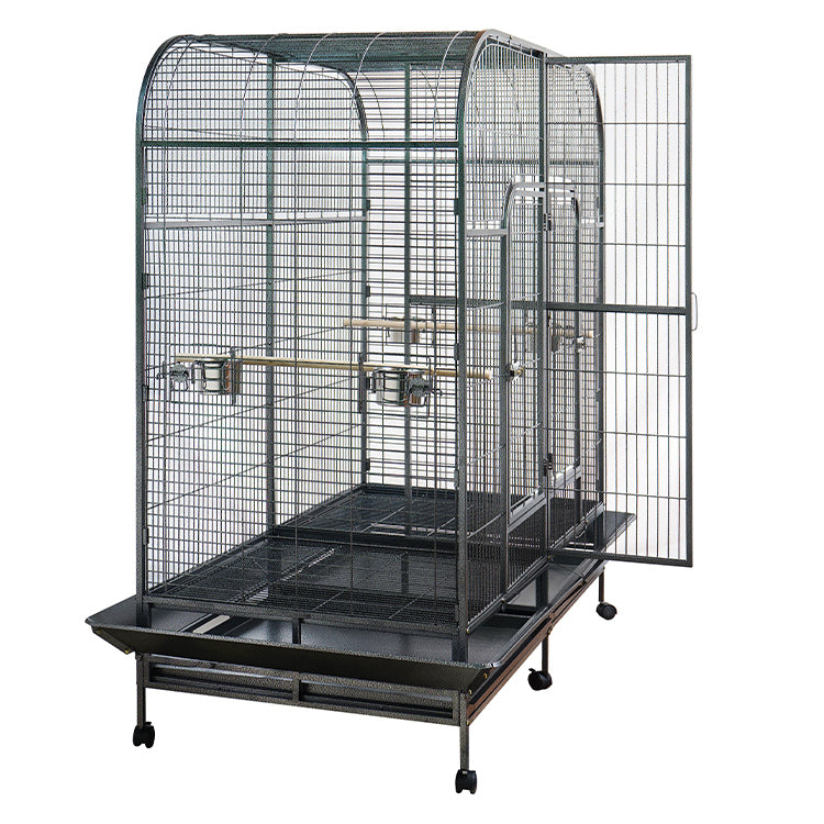 YES4PETS XXXL 185 cm Bird Cage Pet Parrot Aviary  Perch Castor Wheel Removable Divider Cover