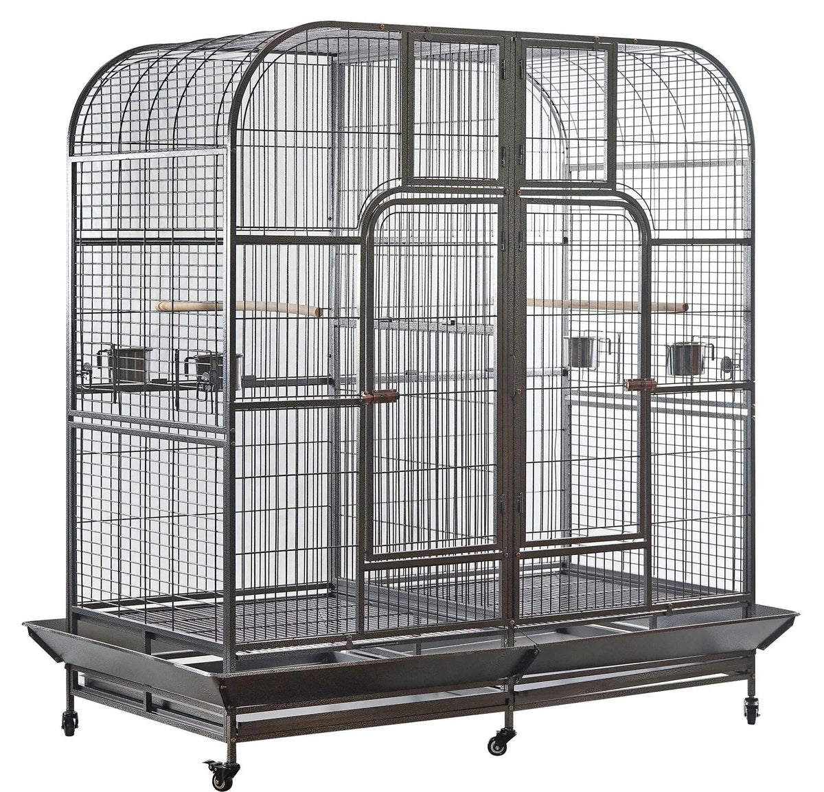 YES4PETS XXXL 185 cm Bird Cage Pet Parrot Aviary  Perch Castor Wheel Removable Divider Cover
