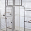 YES4PETS XXXL 185 cm White Bird Cage Pet Parrot Aviary Perch Castor Wheel Removable Divider