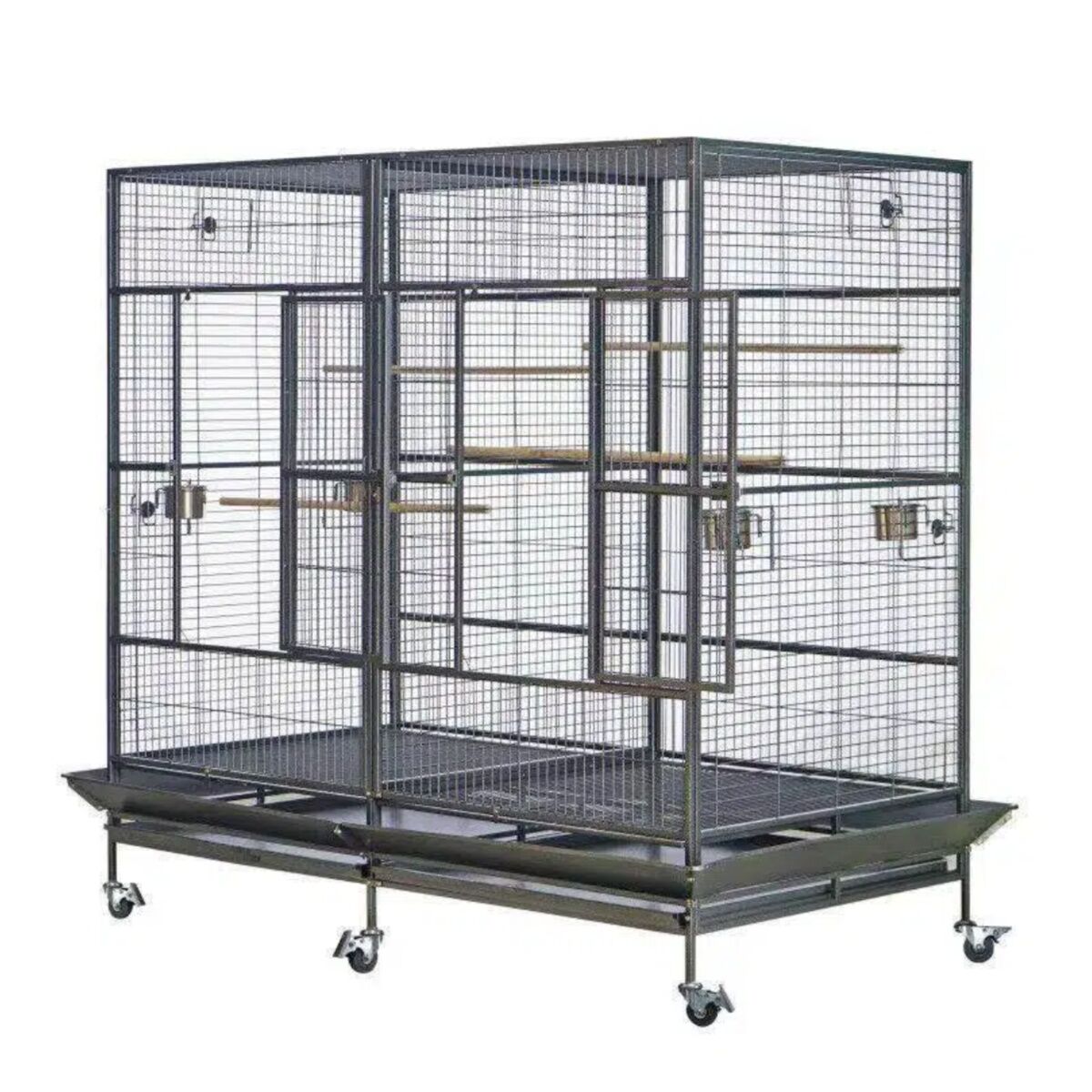 YES4PETS XXXL 195 cm Bird Cage Pet Parrot Aviary  Perch Castor Wheel with Cover