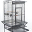 YES4PETS 174 cm Large Bird Budgie Cage Parrot Aviary With Metal Tray and Wheel Skirt