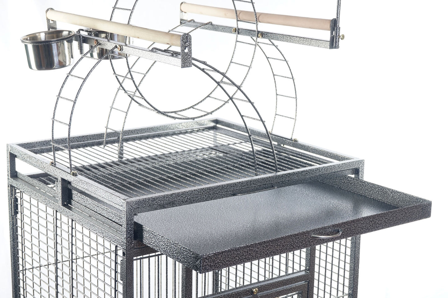 YES4PETS 174 cm Large Bird Budgie Cage Parrot Aviary With Metal Tray and Wheel Skirt