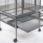 YES4PETS 174 cm Large Bird Budgie Cage Parrot Aviary With Metal Tray and Wheel Skirt