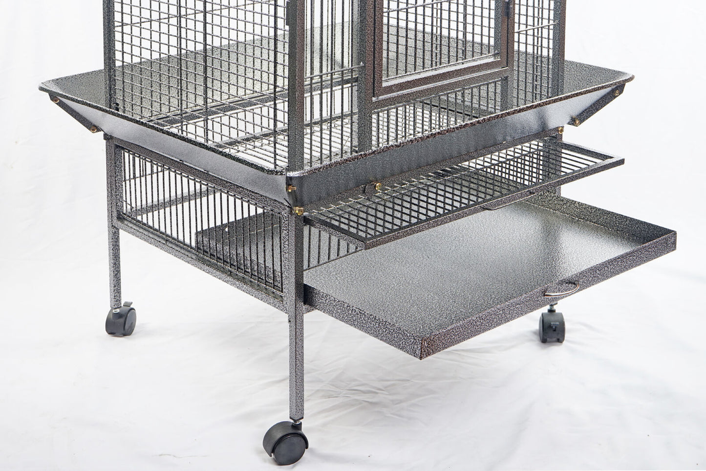 YES4PETS 174 cm Large Bird Budgie Cage Parrot Aviary With Metal Tray and Wheel Skirt