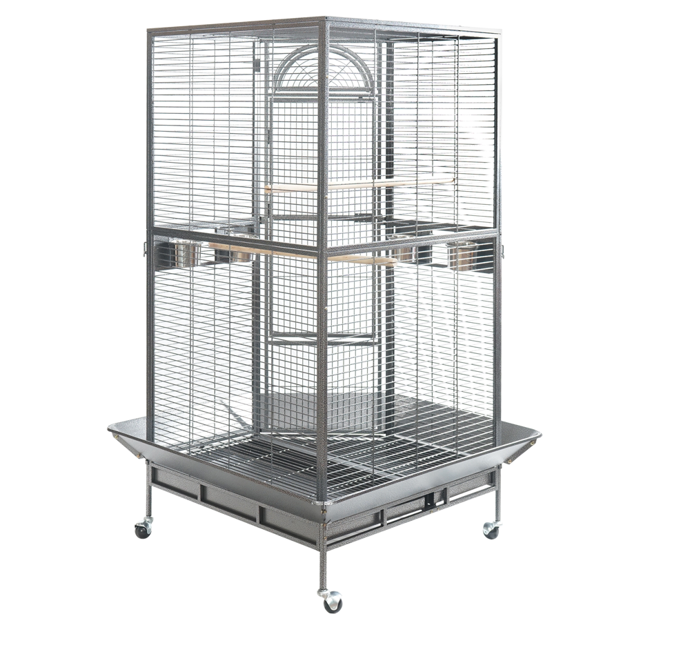 YES4PETS 161 cm XL Corner Bird Cage Pet Parrot Aviary Perch Castor Wheel Stand With Cover