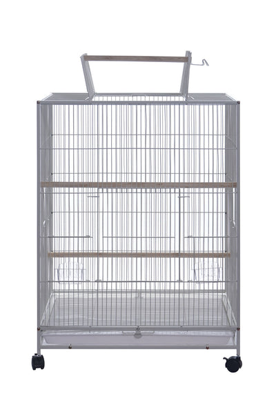 YES4PETS 98cm Bird Cage Parrot Aviary Pet Stand-alone Budgie Perch Castor Wheels