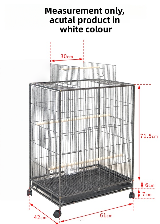 YES4PETS 98cm Bird Cage Parrot Aviary Pet Stand-alone Budgie Perch Castor Wheels