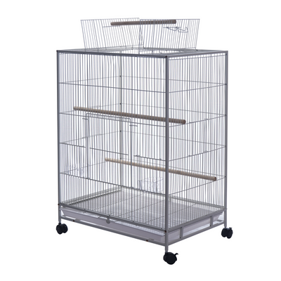 YES4PETS 98cm Bird Cage Parrot Aviary Pet Stand-alone Budgie Perch Castor Wheels