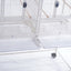 YES4PETS 208cm Stackable White Breeding Bird Budgies Aviary Cage Shelf Wheels