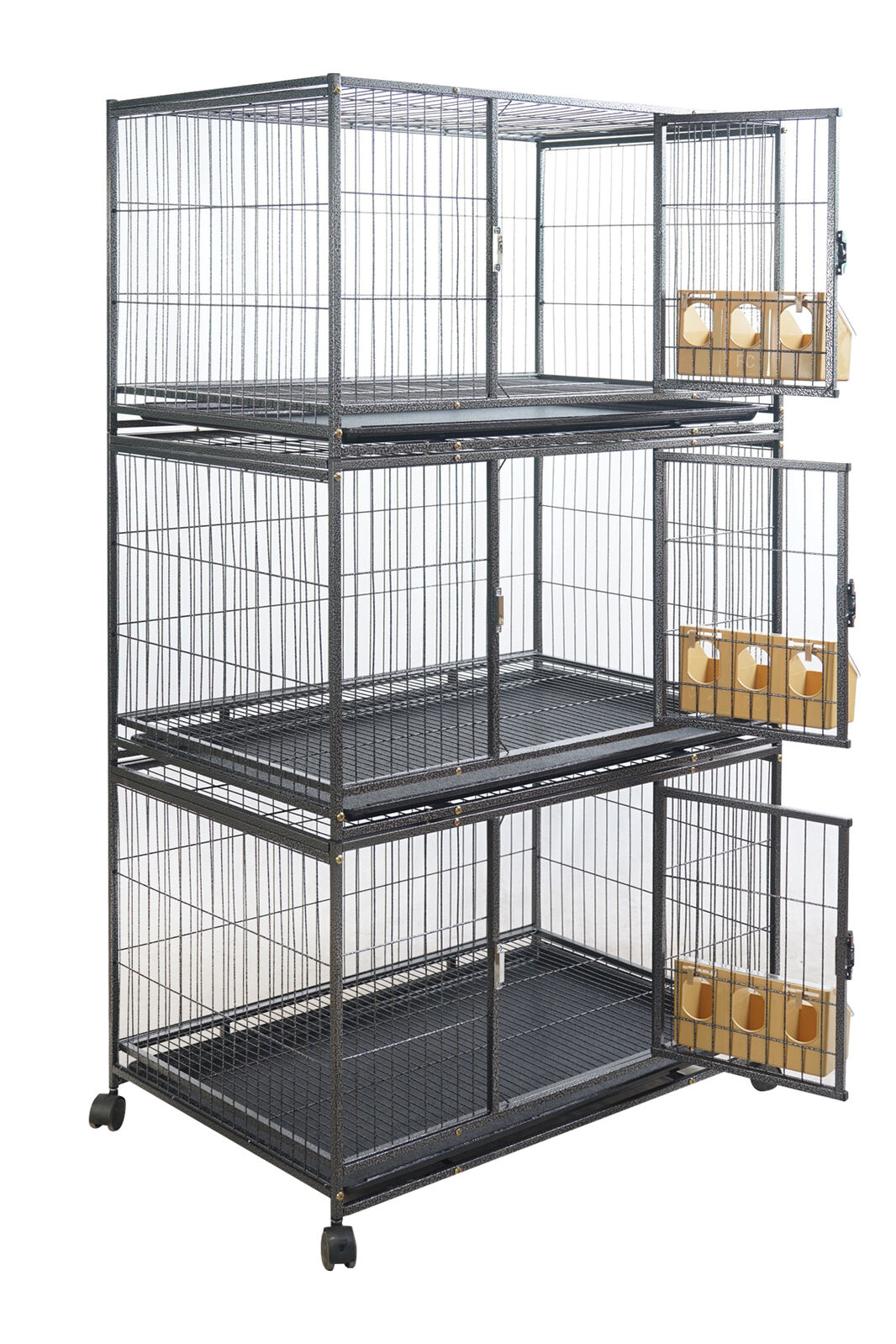 YES4PETS 172cm Breeding Stackable Cages Parrots Macaw Cockatoo Feeders Trays Wheels