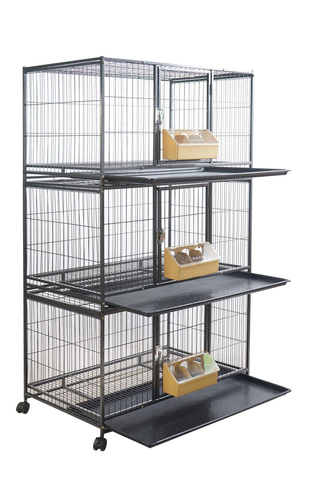 YES4PETS 172cm Breeding Stackable Cages Parrots Macaw Cockatoo Feeders Trays Wheels