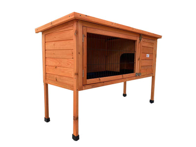 YES4PETS Large Single Wooden Pet Rabbit Hutch Guinea Pig Ferret Cage