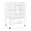 YES4PETS 158 cm White Large Bird Cage Parrot Budgie Aviary With Stand & Cover