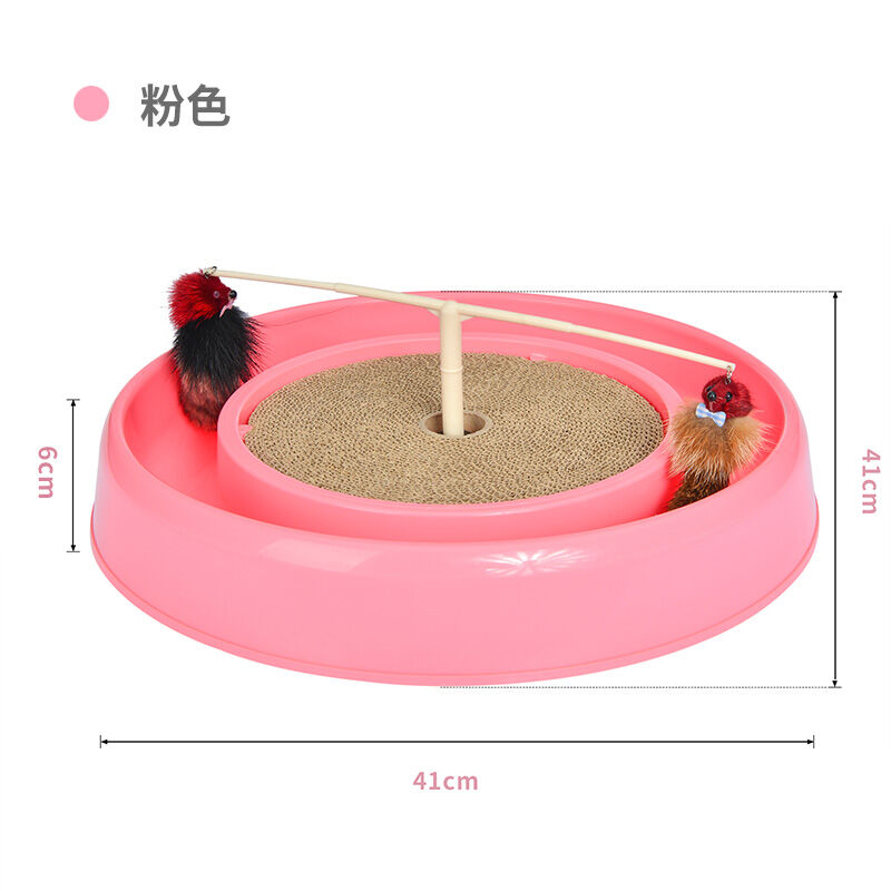 YES4PETS Cat Play Box Kit Pet Toy Kitten Toys Interactive Claw Ball Hunting Toy Pink