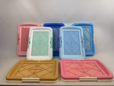 Small Portable Dog Potty Training Tray Pet Puppy Toilet Trays Loo Pad Mat 50x37 cm