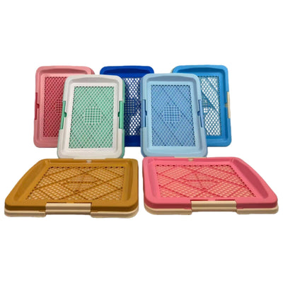 Small Portable Dog Potty Training Tray Pet Puppy Toilet Trays Loo Pad Mat 50x37 cm