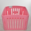 YES4PETS 4 Panel Plastic Pet Pen Pet Foldable Fence Dog Fence Enclosure With Gate Pink