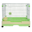 YES4PETS Medium Green Pet Rabbit Cage Guinea Pig Crate Kennel With Potty Tray And Wheel 76x53x62cm