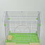 YES4PETS Medium Green Pet Rabbit Cage Guinea Pig Crate Kennel With Potty Tray And Wheel 79x53x73cm