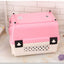 YES4PETS Medium Portable Plastic Dog Cat Pet Pets Carrier Travel Cage With Tray-Pink