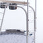 YES4PETS White Bird Cage Parrot Playpen Gym Toy Stand With Ladder On Wheels