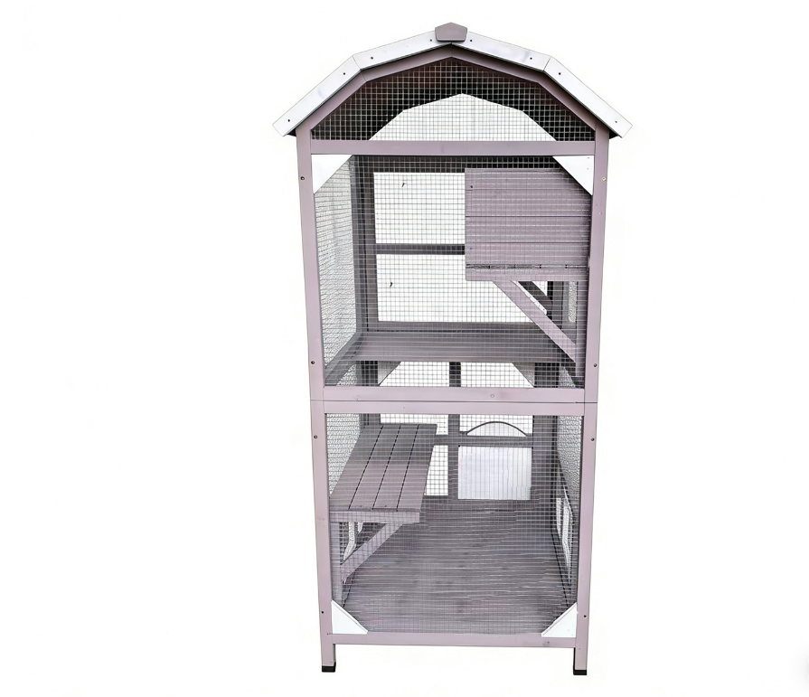 YES4PETS Pet Cat Bird Ferret Shelter Condo with Escape Door Wooden Kitten Cage House