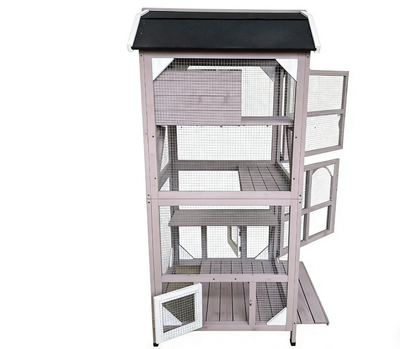 YES4PETS Pet Cat Bird Ferret Shelter Condo with Escape Door Wooden Kitten Cage House