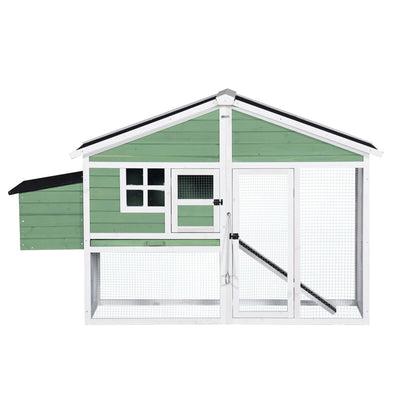 YES4PETS Green Large Chicken Coop Rabbit Hutch Ferret Cat Cage Hen Chook Cat Kitten House