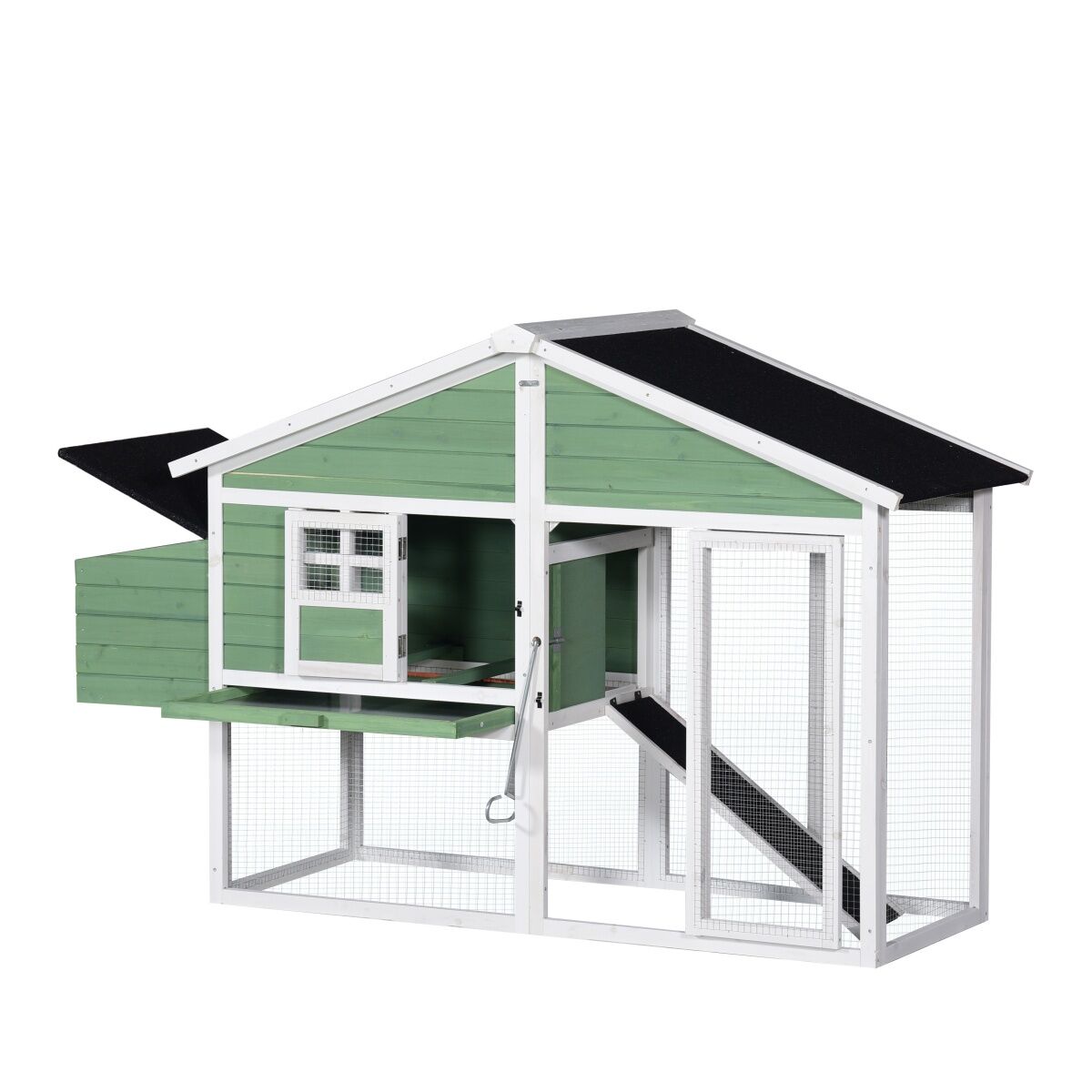 YES4PETS Green Large Chicken Coop Rabbit Hutch Ferret Cat Cage Hen Chook Cat Kitten House