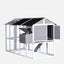 YES4PETS Grey XXXXL Chicken Coop Rabbit Guinea Pig Hutch Ferret Hen Cat Bird House