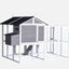 YES4PETS Grey XXXL Chicken Coop Rabbit Guinea Pig Hutch Ferret Hen Cat Bird House