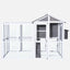 YES4PETS Grey XXXL Chicken Coop Rabbit Guinea Pig Hutch Ferret Hen Cat Bird House