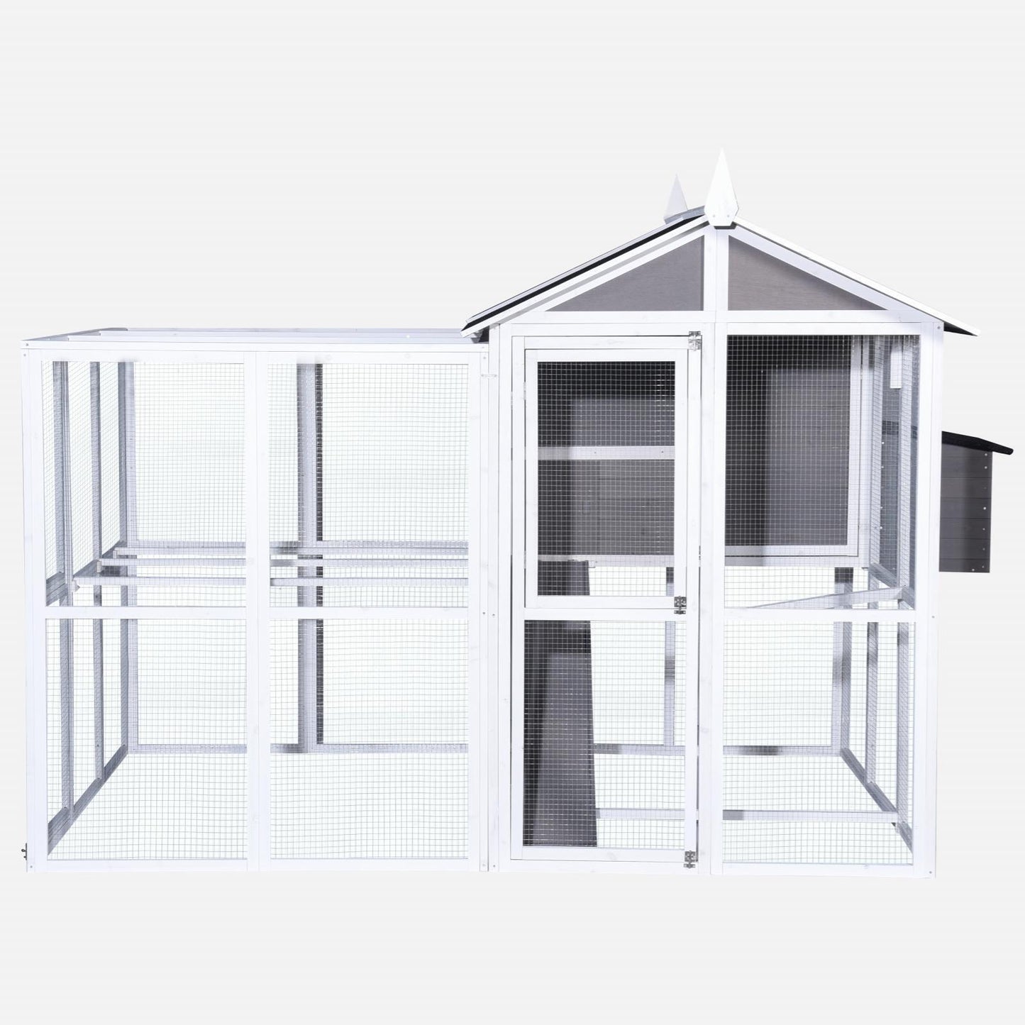 YES4PETS Grey XXXL Chicken Coop Rabbit Guinea Pig Hutch Ferret Hen Cat Bird House