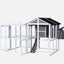 YES4PETS Grey XXXL Chicken Coop Rabbit Guinea Pig Hutch Ferret Hen Cat Bird House